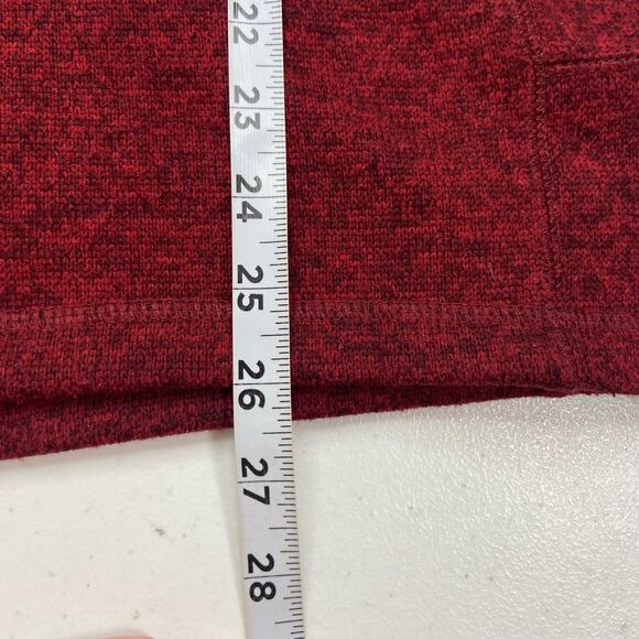 Woolrich Drifter Pullover Men's Medium Heather Red 1/4 Snap Fleece Sweater Cold - Picture 9 of 13